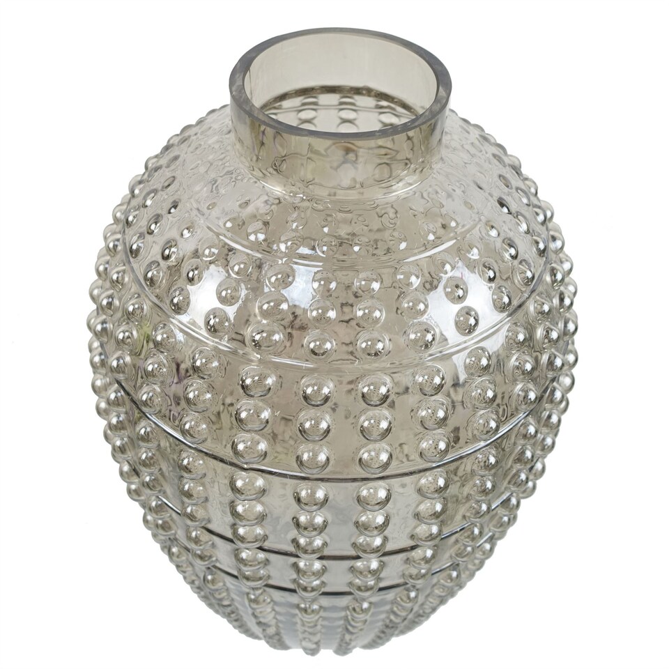 image 1 of 35cm Smoke Grey Bubble Vase | Grey | 35
