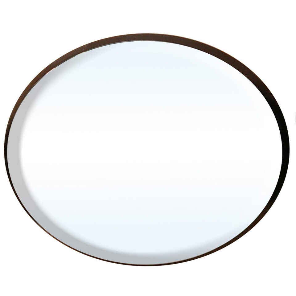image 1 of Athena Round Medium Black Wall Mirror Black