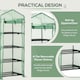 image 6 of Outsunny Mini Greenhouse 4-Tier Portable Plant House Shed w PE Cover, Green