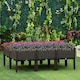 image 2 of Outsunny 6-piece Elevated Flower Bed Vegetable Herb Planter Plastic, Brown
