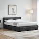 image 1 of Vida Designs Vanita 5ft King Size Ottoman Bed Storage Fabric Upholstered, Dark Grey, 150 x 200cm
