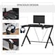 image 4 of HOMCOM Gaming Desk Computer Table with Cup Holder, Headphone Hook