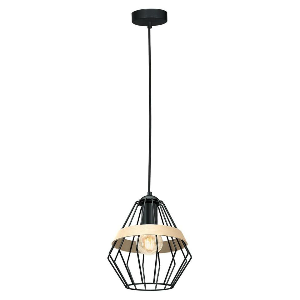 image 1 of Milagro Pendant Lamp Cliff Black 1XE27