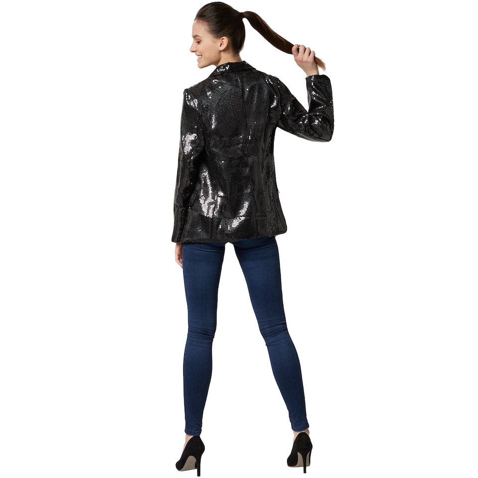 image 1 of Womens sequin jacket | Black | black | 1