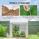 image 6 of Outsunny Walk-in Greenhouse, Green House with Mesh Windows, White | White | White