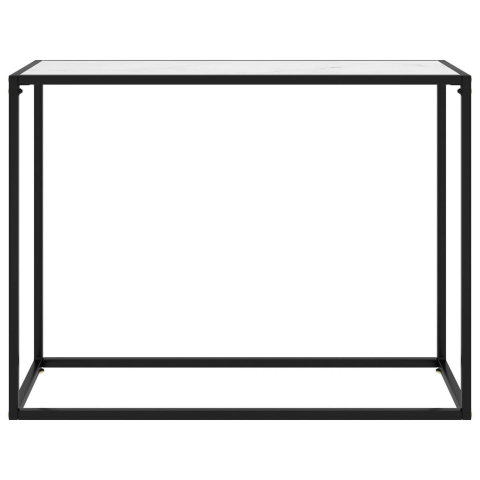 Console Table White 100x35x75 cm Tempered Glass Tesco Groceries