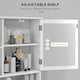 image 5 of kleankin Wall Mounted Bathroom Mirror Glass Storage Cabinet Cupboard with Shelf