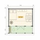 image 3 of Staffordshire 1-Log Cabin, Wooden Garden Room, Timber Summerhouse, Home Office - L600 x W580 x H306 cm Brown
