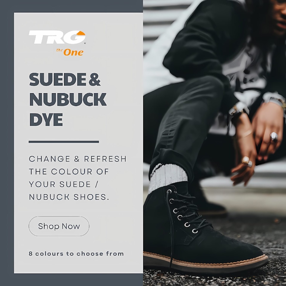 image 1 of TRG Suede Shoe Dye - Specialised Recolouring for Shoes and Boots 50ml | Grey | Dark Grey