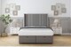 image 1 of Sloomy Hargrave Pewter Dumfries Ottoman Bed With Mattress With 54" Wingback Headboard 2'6 Small Single