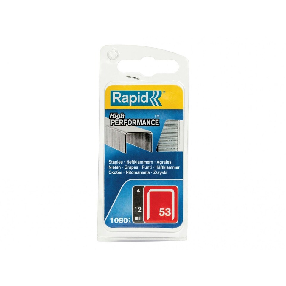 image 1 of Rapid 53 Series Galvanised Staples - Galvanised - 12mm, Pack of 1080