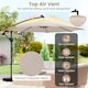 image 10 of COSTWAY 290 cm Solar Offset Hanging Sunshade Parasol Beige Cream