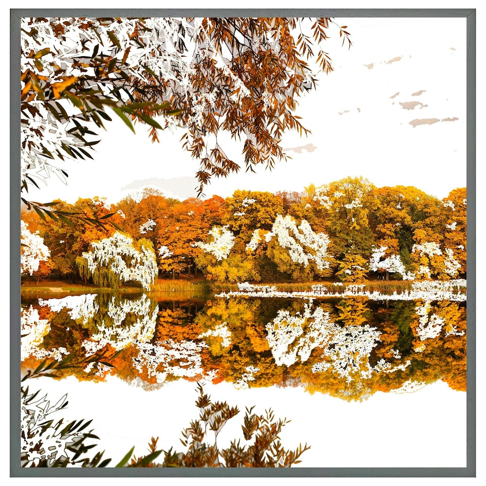 image 1 of Autumn lake (Picture Frame) Brown | M