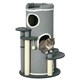 image 1 of PawHut 3 Tier Barrel Cat Tree with Sisal Scratching Post Cat Bed, Grey