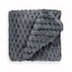 image 5 of Leah Collection Deluxe Throw in Charcoal (55" x 71") Grey | Grey