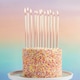 image 1 of Rose Gold Ombre Tall Skinny Celebration Candles - Pack of 12