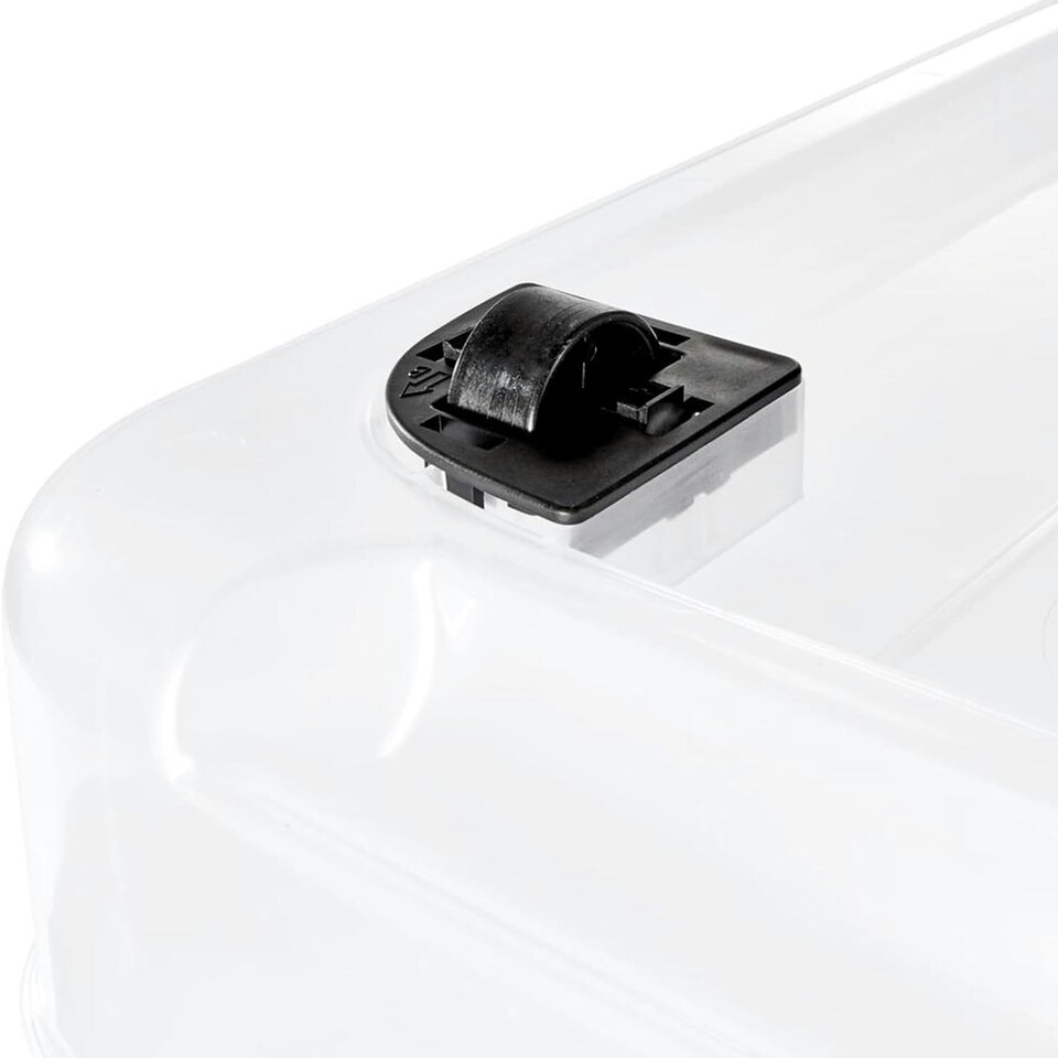 image 1 of Keeeper Crystal Box 83 Litre with Lid and Caster Wheels - Transparent