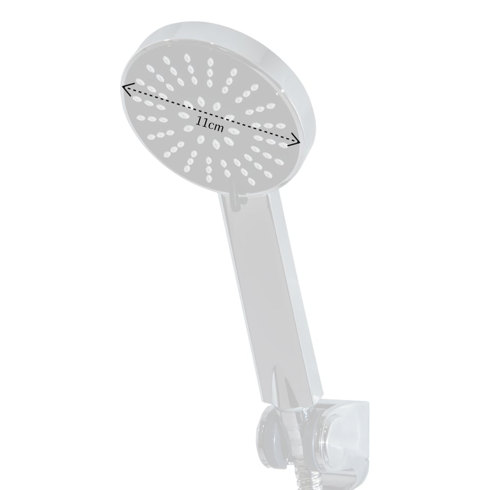 image 1 of Showerdrape Tempest Chrome 3-Spray Pattern Shower Head | Silver | 1