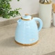 image 9 of HOMCOM Electric Kettle, Fast Boil, 1.7L, 3kW, Swivel, Light Blue Ripple | Blue | Light Blue, Rose Gold