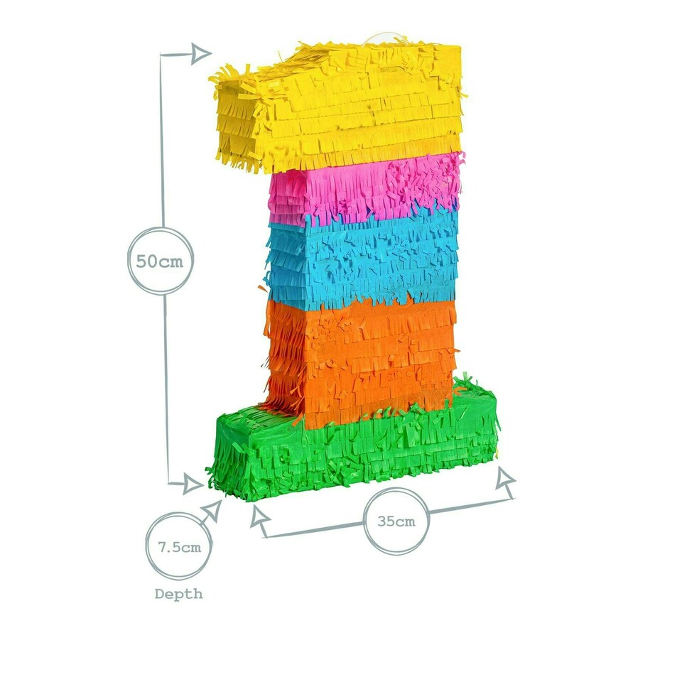 image 1 of Fax Potato 10th Birthday Pinata Set with Stick & Blindfold - Blue Stick