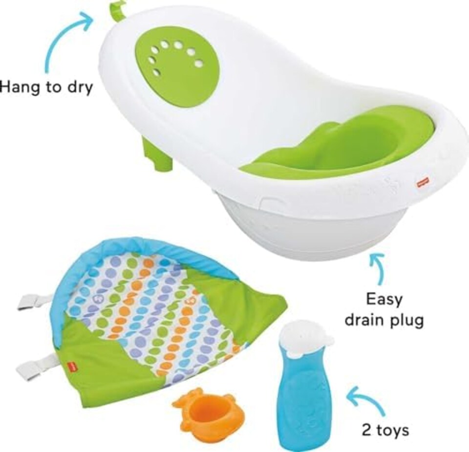 image 1 of Fisher Price Baby To Toddler 4 In 1 Sling Seat Bath Tub