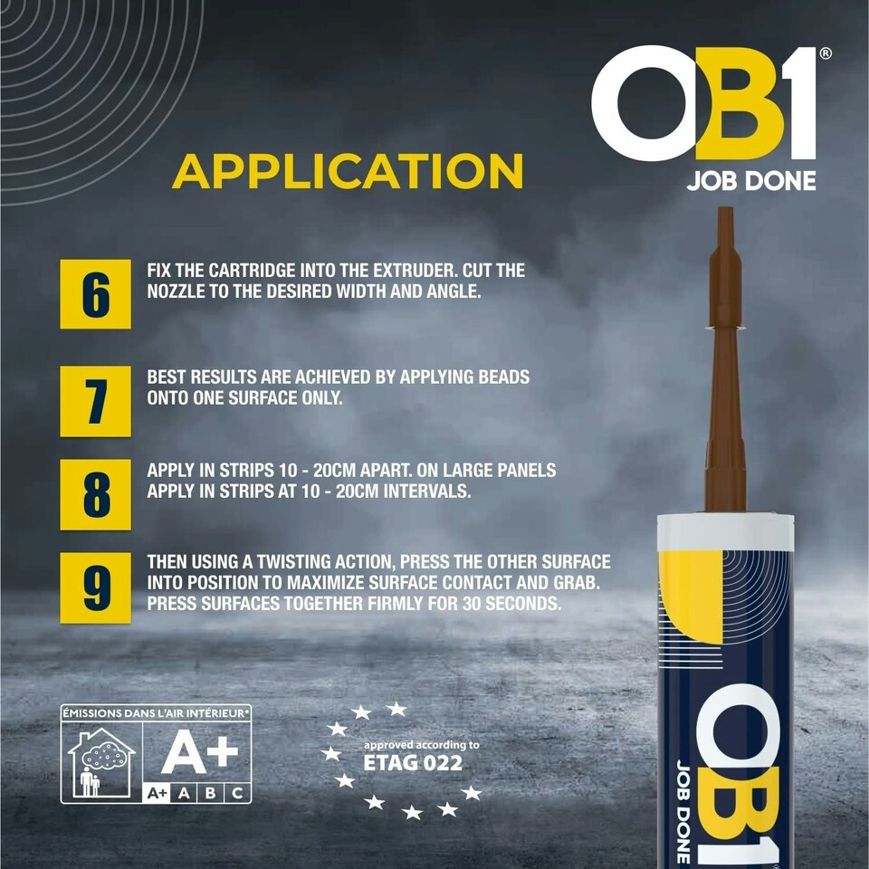 image 1 of OB1 Brown - Multi-Surface Construction Sealant & Adhesive Waterproof Silicone