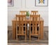 image 3 of Dakota 127 x 82cm Oak Small Dining Table and 4 Princeton Chairs | Brown | Brown