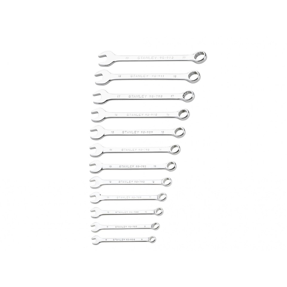 image 1 of Stanley Hand Tools Combination Wrench Set, 12 Piece - Multi Colour - One Size
