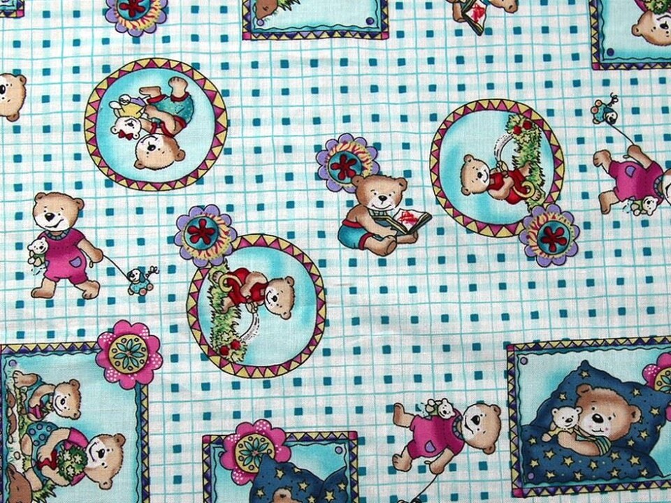 Turquoise 100% Cotton Fabric for Bag Making, Dressmaking, Quilting, 140cm / 55" Wide - per metre