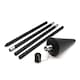 image 5 of Harbour Housewares Metal Garden Torches - Cone - Black - Pack of 6