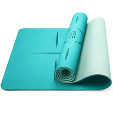 TPE Yoga Alignment Mat (6mm Thick) - Green