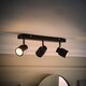 image 3 of ValueLights Benton Black IP44 Bar Bathroom Ceiling Light | Black