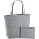 image 1 of Bagbase Felt Shopper - Grey Melange - One Size Grey
