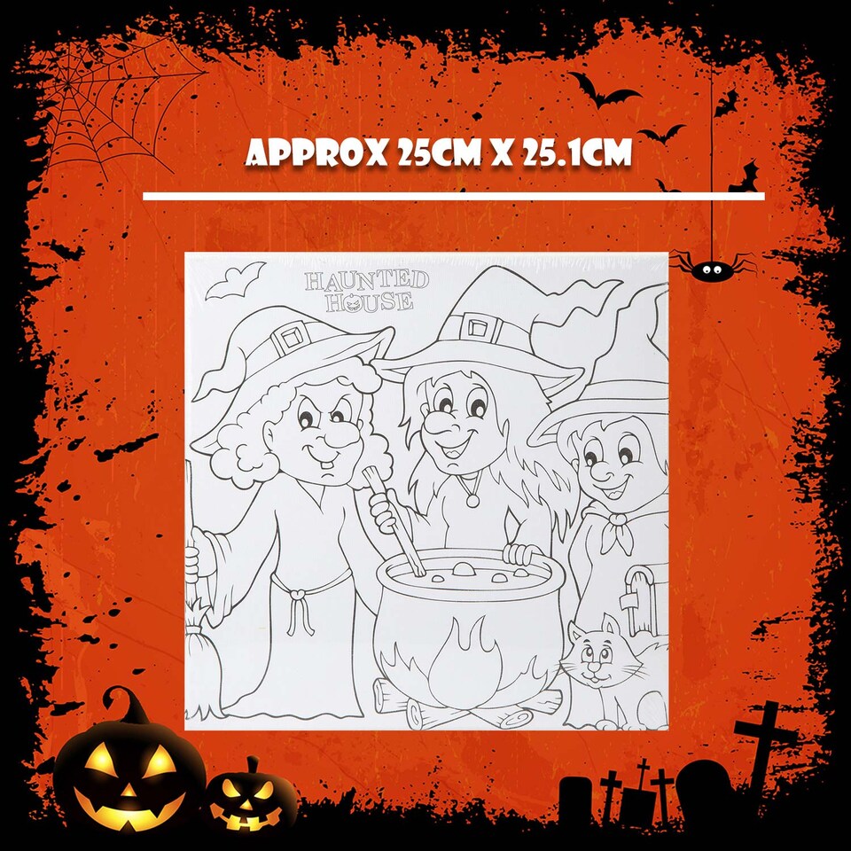 image 1 of vfm-estore Halloween Canvas Craft Accessory - Witch Design, 25cm