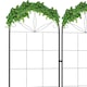image 7 of Outsunny Set of 2 Metal Trellis for Climbing Plants, Grid Design, 50 x 180cm