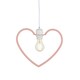 image 3 of First Choice Lighting Set of 2 Pink Heart Shaped Easy Fit Pendant Shades Pink