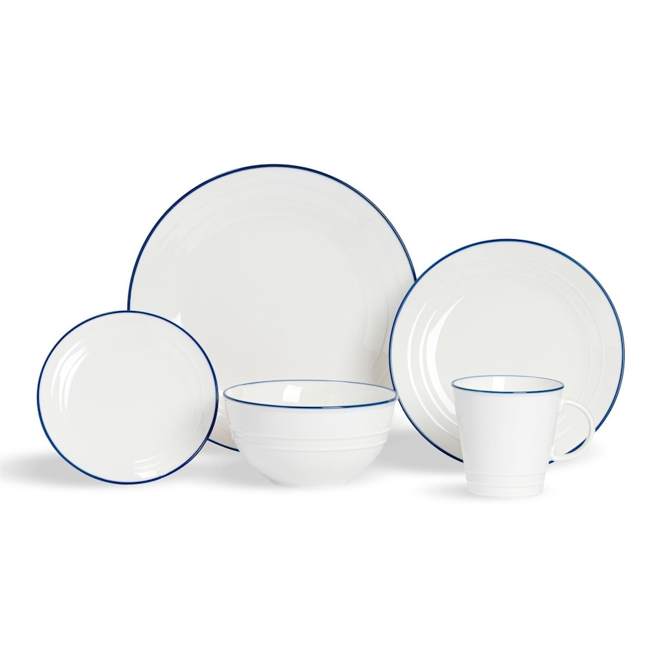 image 1 of Nicola Spring 20 Piece White Farmhouse Dinner Set