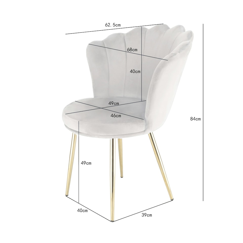 image 1 of FREYA Petal Chair Velvet Upholstered Fabric - Taupe Grey | Taupe