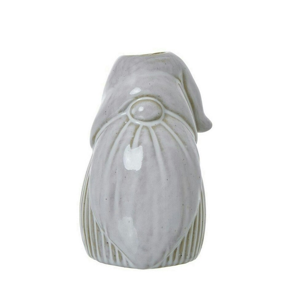 image 1 of Gonk Taper Candle Holder - Ceramic - L7 x W7 x H11 cm - White White