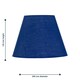 image 5 of Set of 2 Navy Blue Cotton 20cm Diameter Tapered Fabric Lamp Shades | Blue | Medium | 2