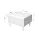 image 5 of Living and Home Modern Tufted Velvet Storage Ottoman- Yellow
