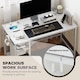 image 5 of HOMCOM 120 x 60 cm Home Office Desk Reversible Study Table for Bedroom White | White