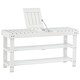 image 6 of HOMCOM 3-Tier Open Shoe Rack Hidden Storage Wood Frame Wide Shelves White White