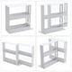 image 4 of Living and Home 2-Tier Rotating Jars Spice Rack Kitchen Storage Shelf - White | White