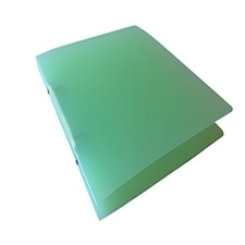 Pack of 10 A5 Slim Green Translucent Ringbinders by Janrax