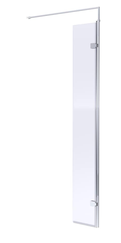 image 1 of Balterley Contemporary Wetroom Screen Aluminium - Wetroom Swing Screen