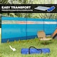 image 6 of Outsunny Camping Windbreaks with Clear Windows and Carry Bag, 725 x 140cm, Blue