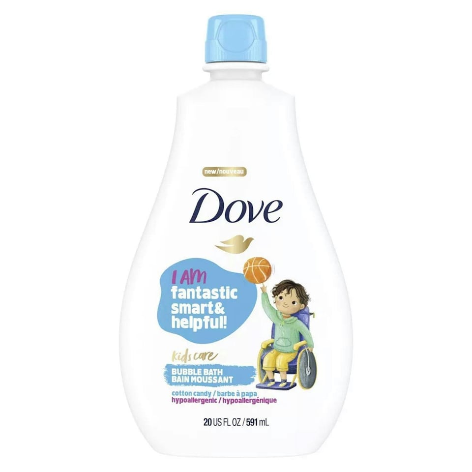 image 1 of Dove Kids Care Hypoallergenic Awesome Bubble Bath, Cotton Candy, 591ml, 2pk