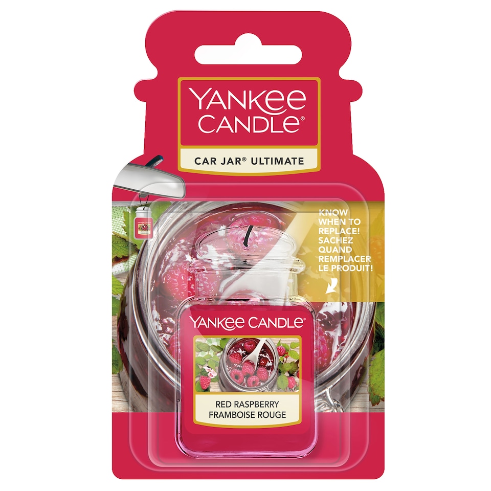 image 1 of Yankee Candle Car Jar Ultimate - Red Raspberry - 4 pack