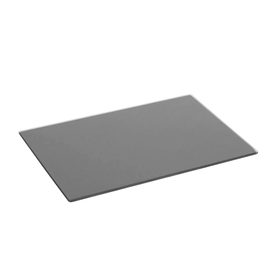 image 1 of Harbour Housewares Glass Kitchen Chopping Board - 30 x 20cm - Grey - Cutting Board Worktop Saver Worksurface Protector Glass Chopping Board Grey